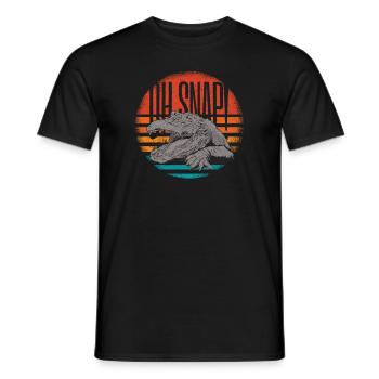 Tierreptil-alligator-illustration Oh Snap - Männer T-Shirt - Schwarz - Vorne - AI Model Male 178 light (178cm)