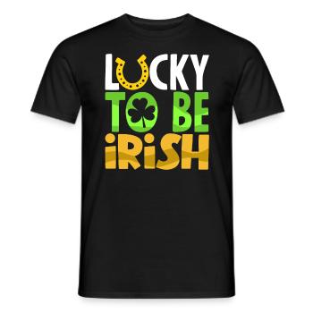 Lucky To Be Irish Celebrate Ireland St Patricks - T-shirt homme - noir - Devant - AI Model Male 178 light (178cm)