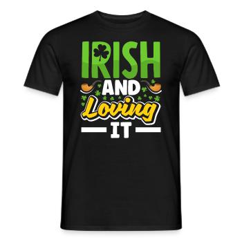 Irish And Loving It St Patricks Day Shamrock - Männer T-Shirt - Schwarz - Vorne - AI Model Male 178 light (178cm)