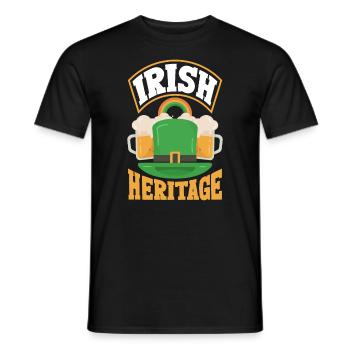 Le patrimoine irlandais célèbre la Saint-Patrick de l’Irlande - T-shirt homme - noir - Devant - AI Model Male 178 light (178cm)