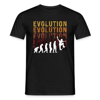 Evolution Skateboarding Skate Retro Streetwear - Men's T-Shirt - black - Front - AI Model Male 178 light (178cm)