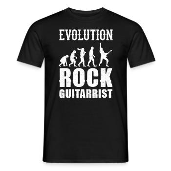 Human Evolution Guitar Band Retro Vintage - Männer T-Shirt - Schwarz - Vorne - AI Model Male 178 light (178cm)