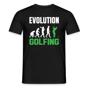Évolution du golf du singe au golf masculin - T-shirt homme - noir - Devant - AI Model Male 178 light (178cm)