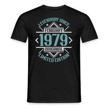 Legendär seit Februar 1979 limitierte Auflage - Männer T-Shirt - Schwarz - Vorne - AI Model Male 178 light (178cm)