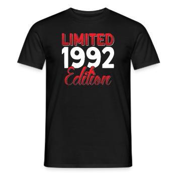 Vintage 1992 Retro Bitrthday Edition Limitée - T-shirt homme - noir - Devant - AI Model Male 178 light (178cm)