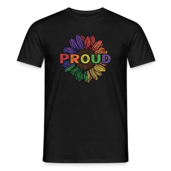 Proud Lesbian Gay Lgbt Rainbow Pride - Men's T-Shirt - black - Front - AI Model Male 178 light (178cm)