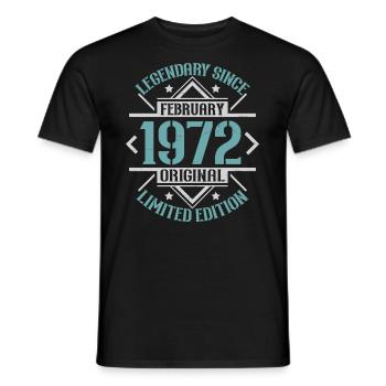Legendär seit Februar 1972 Limited Edition - Männer T-Shirt - Schwarz - Vorne - AI Model Male 178 light (178cm)
