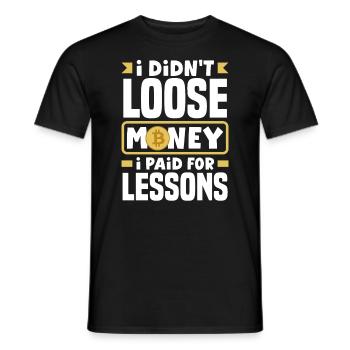I Paid For Lessons Cryptocurrency Trading BTC - Männer T-Shirt - Schwarz - Vorne - AI Model Male 178 light (178cm)