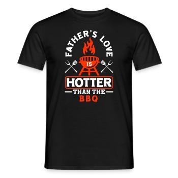 L’amour d’un père est plus chaud que le barbecue La fête des pères - T-shirt homme - noir - Devant - AI Model Male 178 light (178cm)