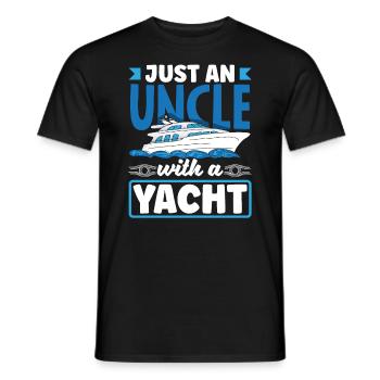 Just An Uncle With A Yacht for a Seaman Sailor - Men's T-Shirt - black - Front - AI Model Male 178 light (178cm)