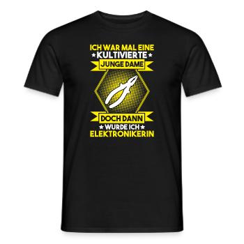 Elektroniker Elektriker Electrician Lineman - Männer T-Shirt - Schwarz - Vorne - AI Model Male 178 light (178cm)