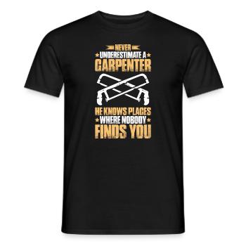 Zimmerer Zimmermann Zimmerei Carpenter Carpentry - Men's T-Shirt - black - Front - AI Model Male 178 light (178cm)