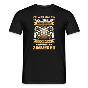 Zimmerer Zimmermann Zimmerei Carpenter Carpentry - Männer T-Shirt - Schwarz - Vorne - AI Model Male 178 light (178cm)