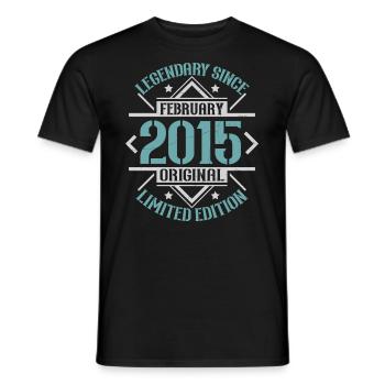 Légendaire depuis Février 2015 édition limitée - T-shirt homme - noir - Devant - AI Model Male 178 light (178cm)