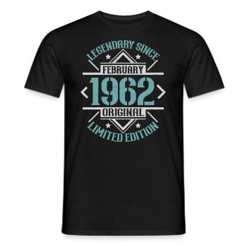 Légendaire depuis Février 1962 édition limitée - T-shirt homme - noir - Devant - AI Model Male 178 light (178cm)