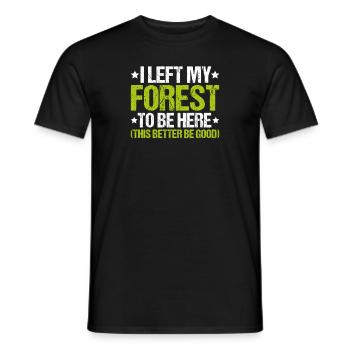 Forester Forestry Forester Forest workers Forest - Men's T-Shirt - black - Front - AI Model Male 178 light (178cm)