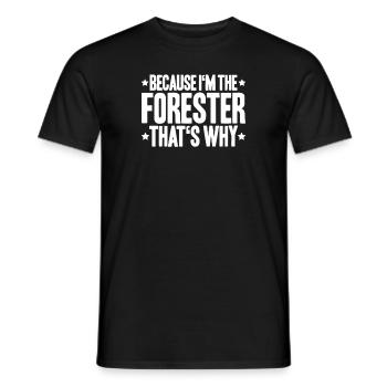 Forester Forestry Forester Forest workers Forest - Men's T-Shirt - black - Front - AI Model Male 178 light (178cm)