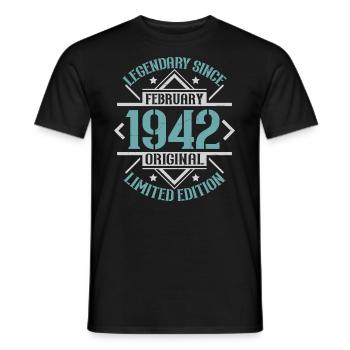 Legendär seit Februar 1942 limitierte Auflage - Männer T-Shirt - Schwarz - Vorne - AI Model Male 178 light (178cm)