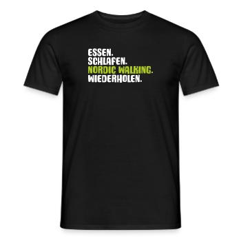 Nordic Walking Nordic Walker Nordic Walken - Männer T-Shirt - Schwarz - Vorne - AI Model Male 178 light (178cm)