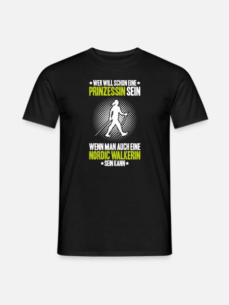 Nordic Walking Nordic Walker Nordic Walken - Männer T-Shirt - Schwarz