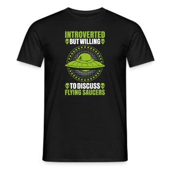 OVNI Alien Soucoupe Volante Espace Extraterrestre - T-shirt homme - noir - Devant - AI Model Male 178 light (178cm)