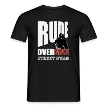 Rude Streetwear - Männer T-Shirt - Schwarz - Vorne - AI Model Male 178 light (178cm)