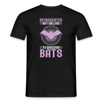 Fledermaus Fledermäuse Bat Bats Fledertier - Männer T-Shirt - Schwarz - Vorne - AI Model Male 178 light (178cm)