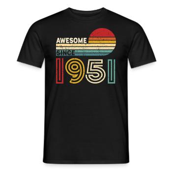 1951 Geschenk Geburtstag Jahrgang Spruch - Männer T-Shirt - Schwarz - Vorne - AI Model Male 178 light (178cm)