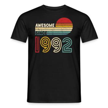 1992 Gift Birthday Vintage Saying - Men's T-Shirt - black - Front - AI Model Male 178 light (178cm)