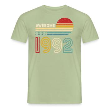 1992 Geschenk Geburtstag Jahrgang Spruch - Männer T-Shirt - Sage - Vorne - AI Model Male 178 light (178cm)