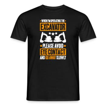 Excavator Driver Excavator Operator Heavy Equipment Operator - Men's T-Shirt - black - Front - AI Model Male 178 light (178cm)