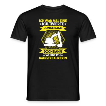Baggerfahrer Baggerführer Heavy Equipment Operator - Männer T-Shirt - Schwarz - Vorne - AI Model Male 178 light (178cm)