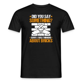 Master Masonry Masonry Bricklayer Mason - Men's T-Shirt - black - Front - AI Model Male 178 light (178cm)