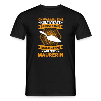 Maurer Maurermeister Mauerwerk Bricklayer Mason - Männer T-Shirt - Schwarz - Vorne - AI Model Male 178 light (178cm)