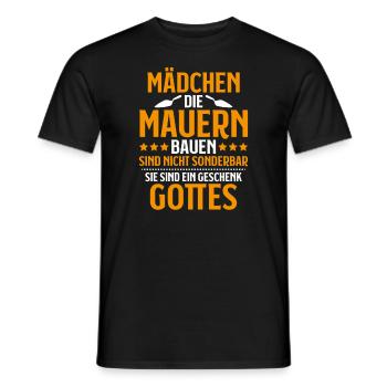 Maurer Maurermeister Mauerwerk Bricklayer Mason - Männer T-Shirt - Schwarz - Vorne - AI Model Male 178 light (178cm)