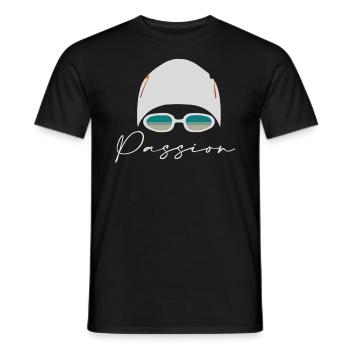 Swimmer - Men's T-Shirt - black - Front - AI Model Male 178 light (178cm)