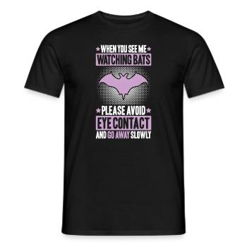 Fledermaus Fledermäuse Bat Bats Fledertier - Männer T-Shirt - Schwarz - Vorne - AI Model Male 178 light (178cm)