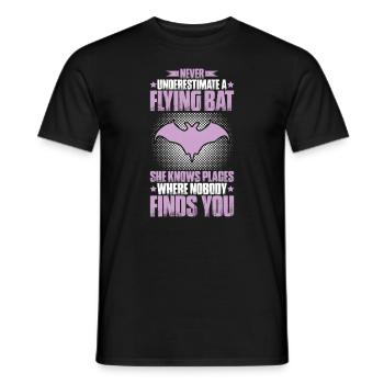 Fledermaus Fledermäuse Bat Bats Fledertier - Männer T-Shirt - Schwarz - Vorne - AI Model Male 178 light (178cm)