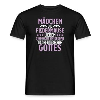 Fledermaus Fledermäuse Bat Bats Fledertier - Männer T-Shirt - Schwarz - Vorne - AI Model Male 178 light (178cm)