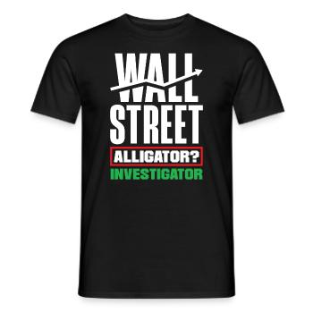Wall Street Alligator? Investigator Investor Day - Männer T-Shirt - Schwarz - Vorne - AI Model Male 178 light (178cm)
