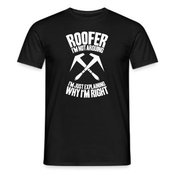 Roofer Roofing Roofing Roofing Roofers Roofing - Men's T-Shirt - black - Front - AI Model Male 178 light (178cm)
