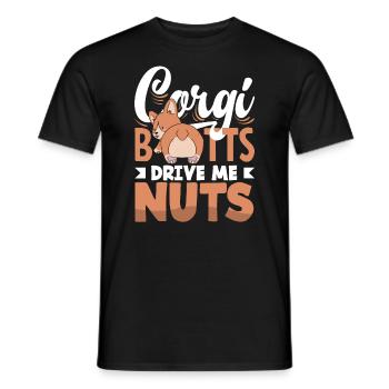 Corgi Butts Drive Me Nuts Corgi Butt Dog Lovers - Men's T-Shirt - black - Front - AI Model Male 178 light (178cm)
