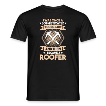Roofer Roofing Roofing Roofing Roofers Roofing - Men's T-Shirt - black - Front - AI Model Male 178 light (178cm)