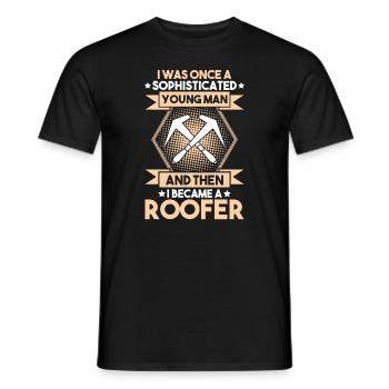 Roofer Roofing Roofing Roofing Roofers Roofing - Men's T-Shirt - black - Front - AI Model Male 178 light (178cm)