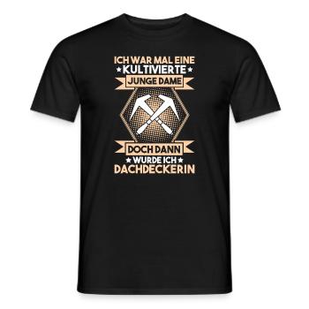 Dachdecker Dachdeckerei Dachdecken Roofer Roofing - Männer T-Shirt - Schwarz - Vorne - AI Model Male 178 light (178cm)