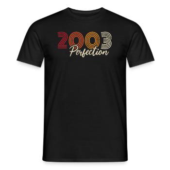 Vintage Retro Jubiläumsgeschenk für Geborene im Jahr 2003 - Männer T-Shirt - Schwarz - Vorne - AI Model Male 178 light (178cm)