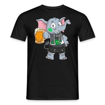Éléphant fan d’Arabie saoudite - T-shirt homme - noir - Devant - AI Model Male 178 light (178cm)