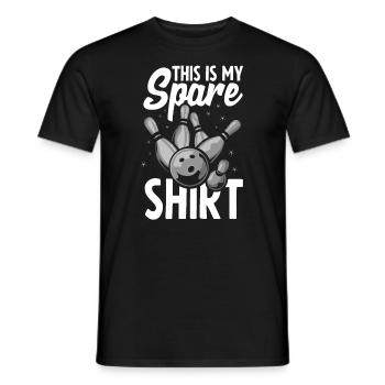 This Is My Spare Shirt Bowling Alley - Men's T-Shirt - black - Front - AI Model Male 178 light (178cm)