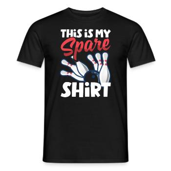 This Is My Spare Shirt Bowling Alley - Men's T-Shirt - black - Front - AI Model Male 178 light (178cm)