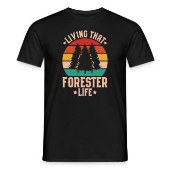 Forester Forestry Forester Forest workers Forest - Men's T-Shirt - black - Front - AI Model Male 178 light (178cm)